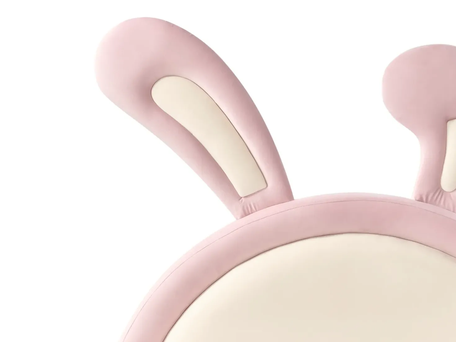 Letto per bambini Coniglio Velluto LALLIAS 90 x 200 cm Rosa