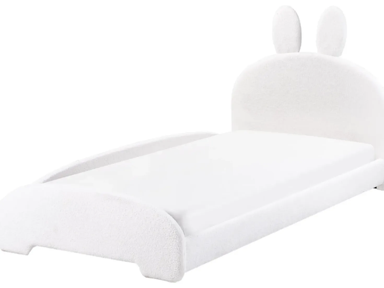 Letto per bambini Coniglio Bouclé PERROS 90 x 200 cm Bianco sporco