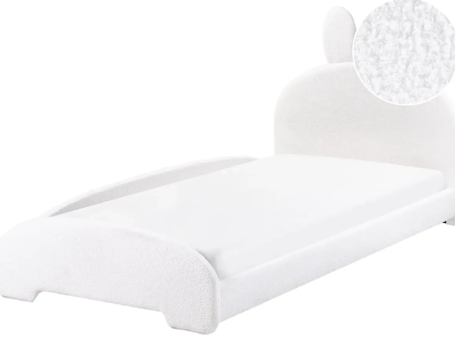 Letto per bambini Coniglio Bouclé PERROS 90 x 200 cm Bianco sporco