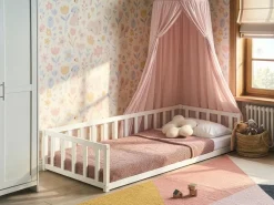 Letto per bambini Legno di pino AURIBEAU 90 x 200 cm Bianco