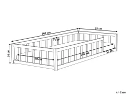 Letto per bambini Legno di pino MEYMAC 90 x 200 cm Marrone chiaro