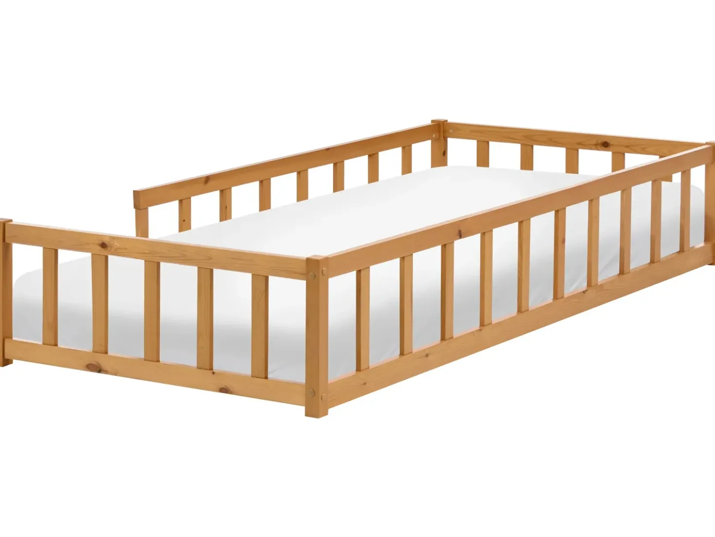 Letto per bambini Legno di pino MEYMAC 90 x 200 cm Marrone