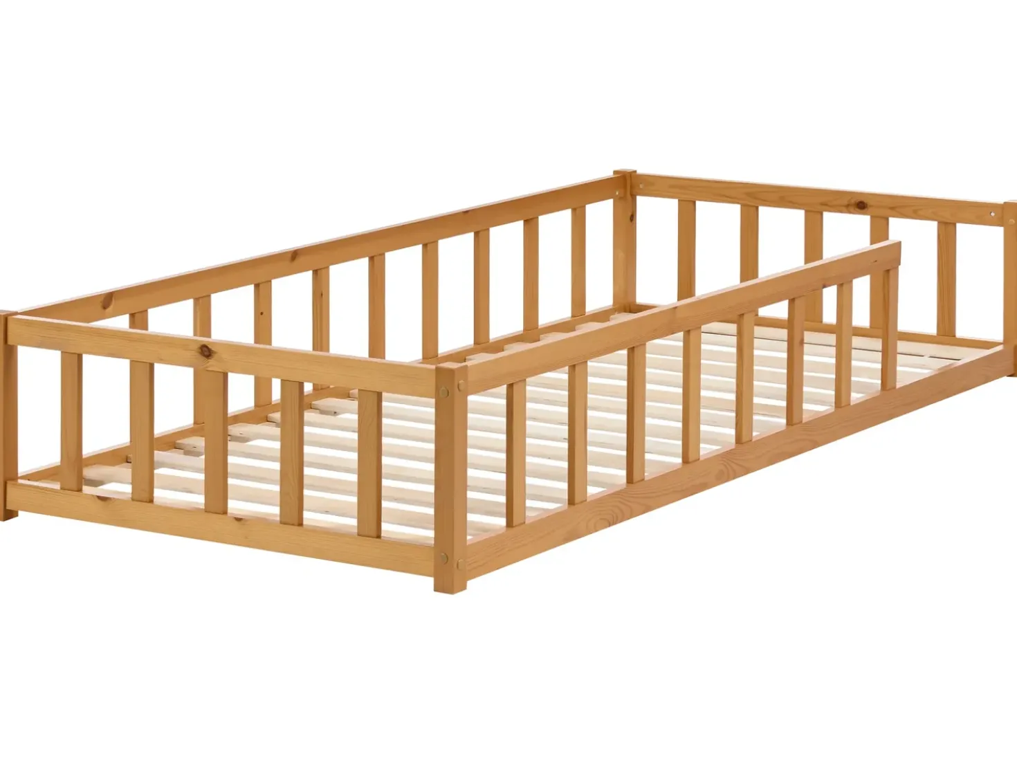 Letto per bambini Legno di pino MEYMAC 90 x 200 cm Marrone