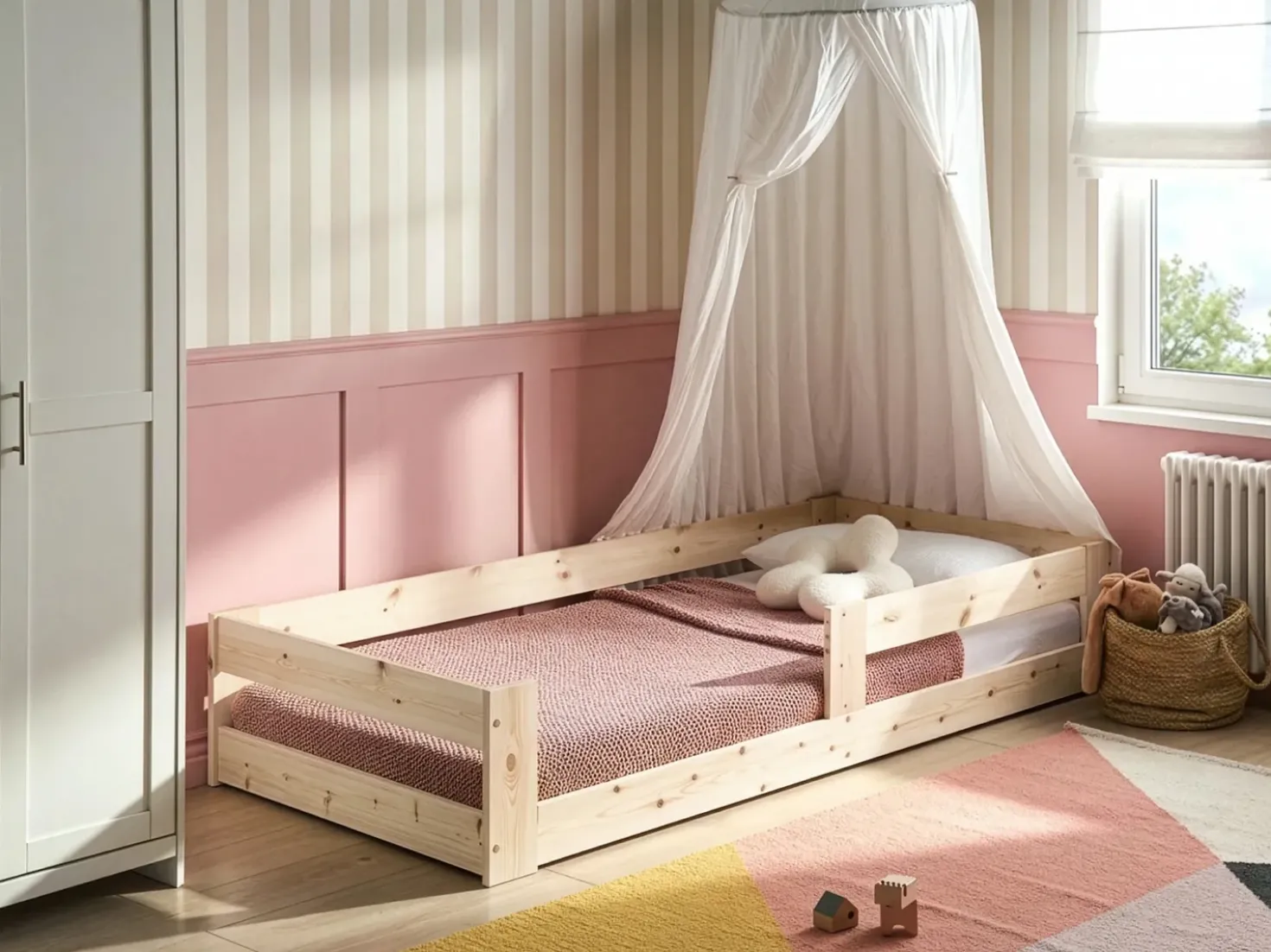 Letto per bambini Legno di pino PRIMELLES 90 x 200 cm Marrone chiaro