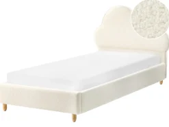 Letto per bambini Nuvola Bouclé BELLEVUE 90 x 200 cm Bianco sporco