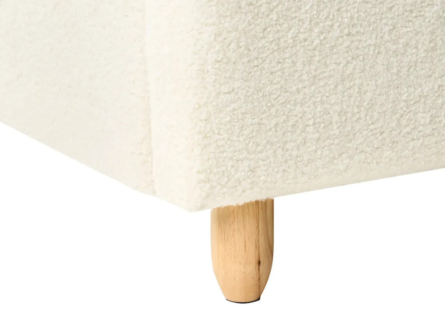 Letto per bambini Nuvola Bouclé BELLEVUE 90 x 200 cm Bianco sporco