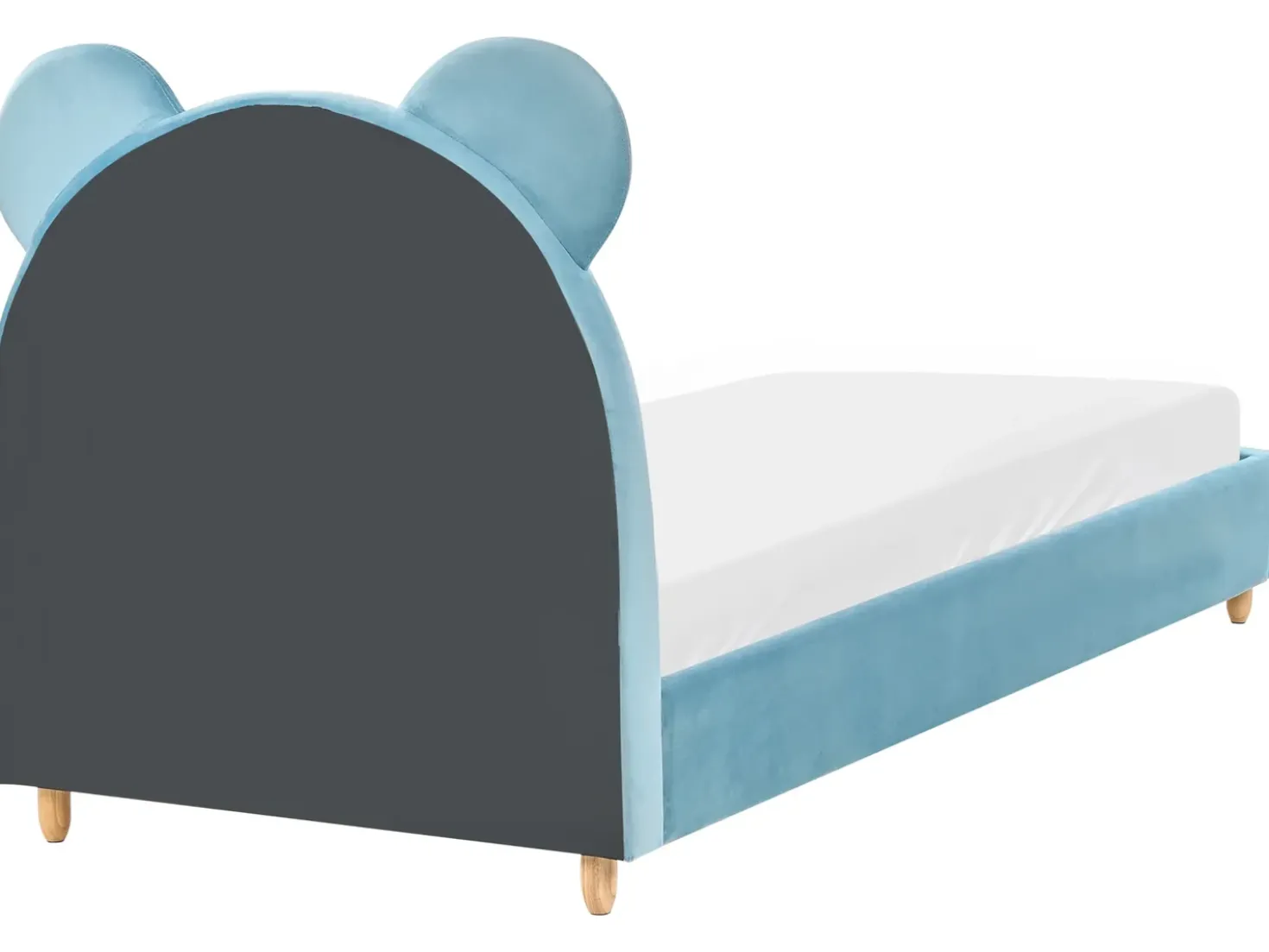 Letto per bambini Orsacchiotto Velluto MAILLES 90 x 200 cm Blu