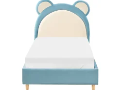 Letto per bambini Orsacchiotto Velluto MAILLES 90 x 200 cm Blu