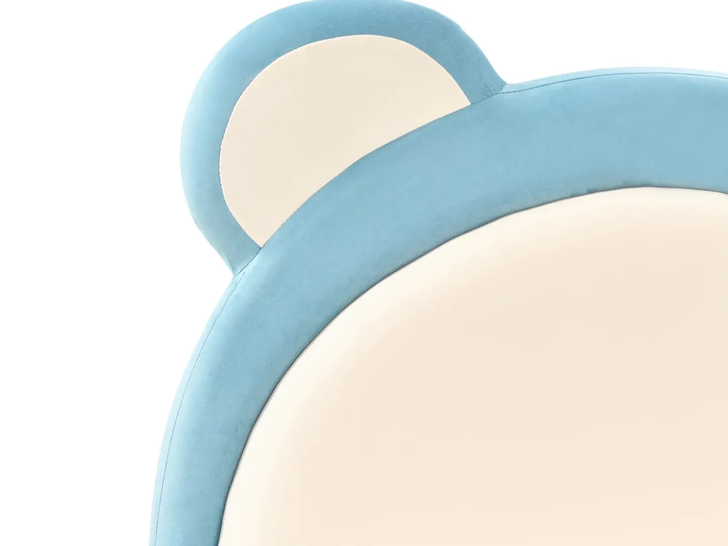 Letto per bambini Orsacchiotto Velluto MAILLES 90 x 200 cm Blu