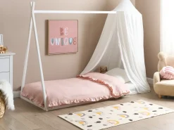 Letto per bambini Tenda Tipi Legno di pino SAURAT 90 x 200 cm Bianco