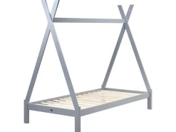 Letto per bambini Tenda Tipi Legno di pino DEVAY 90 x 200 cm Grigio