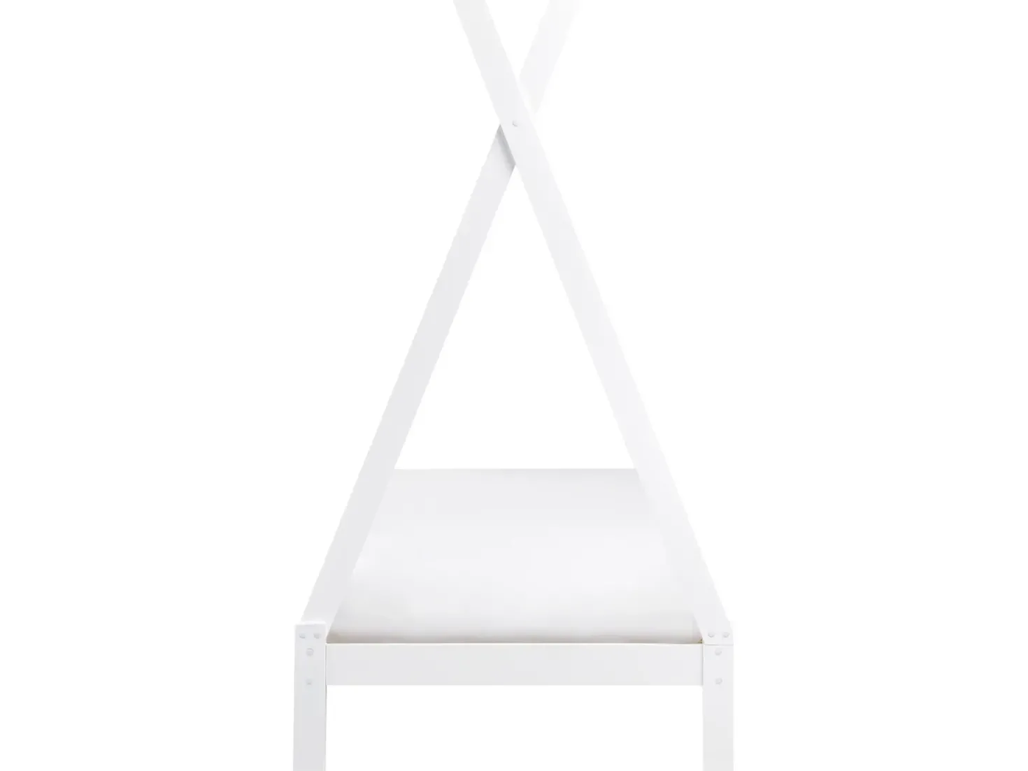Letto per bambini Tenda Tipi Legno di pino DEVAY 90 x 200 cm Bianco