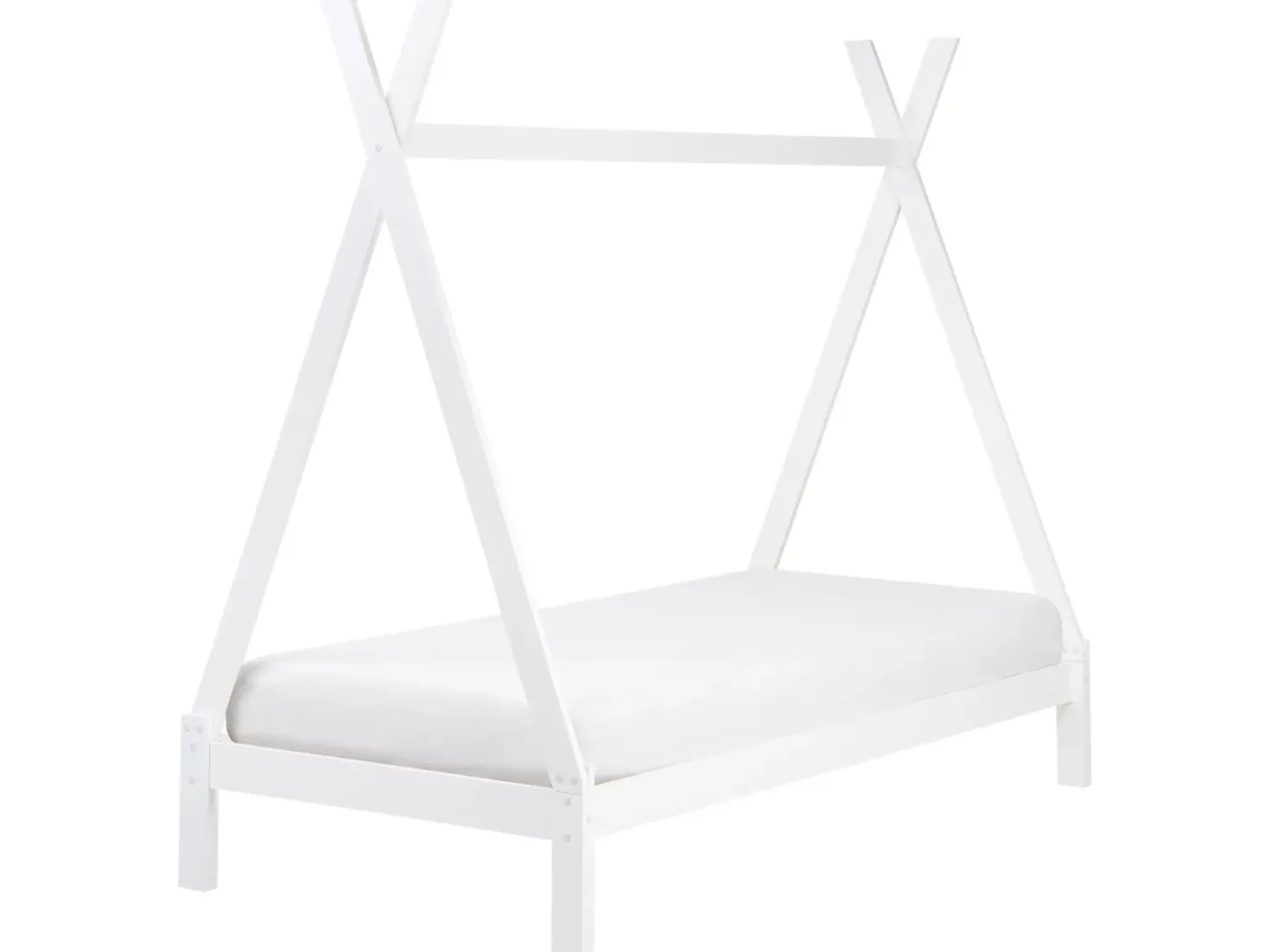 Letto per bambini Tenda Tipi Legno di pino DEVAY 90 x 200 cm Bianco