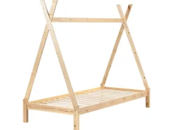 Letto per bambini Tenda Tipi Legno di pino DEVAY 90 x 200 cm Marrone chiaro