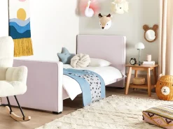 Letto per bambini Velluto TEENIE 90 x 200 cm Rosa pastello