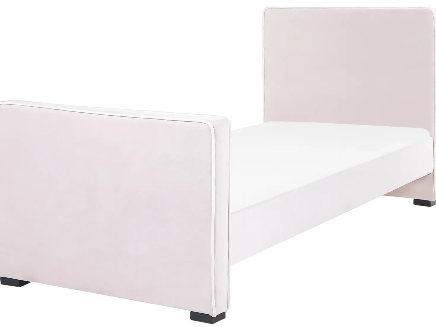Letto per bambini Velluto TEENIE 90 x 200 cm Rosa pastello