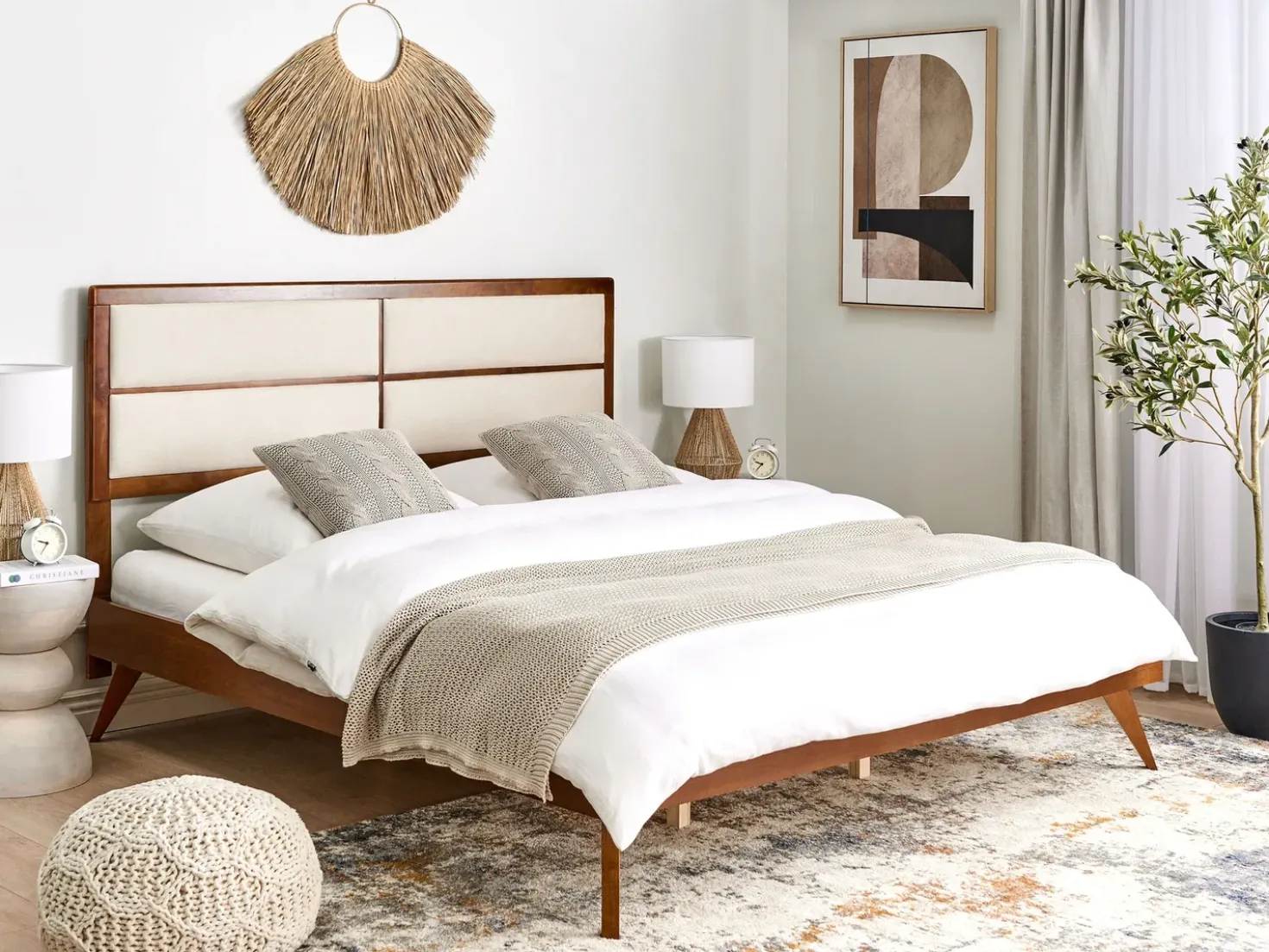 Letto POISSY 180 x 200 cm Frasino scuro
