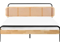 Letto Rattan BOUSSICOURT 180 x 200 cm Marrone chiaro