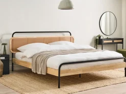 Letto Rattan BOUSSICOURT 180 x 200 cm Marrone chiaro