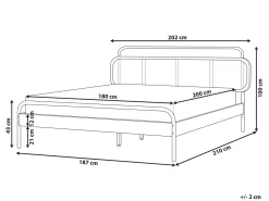 Letto Rattan BOUSSICOURT 180 x 200 cm Marrone scuro