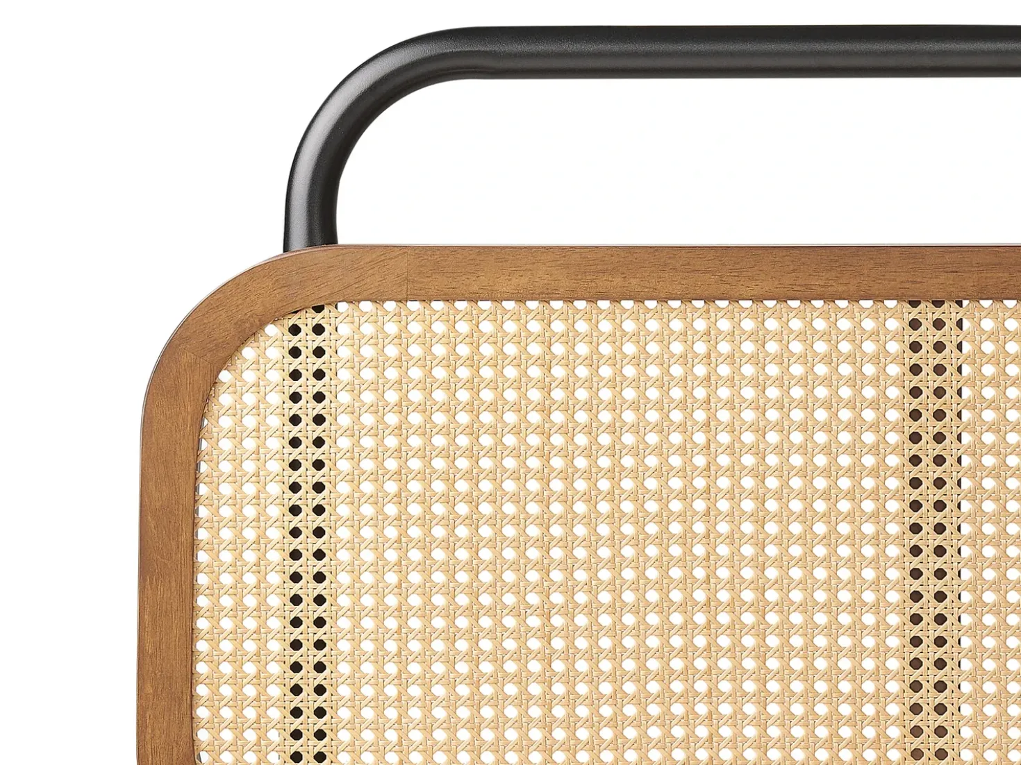 Letto Rattan BOUSSICOURT 180 x 200 cm Marrone scuro