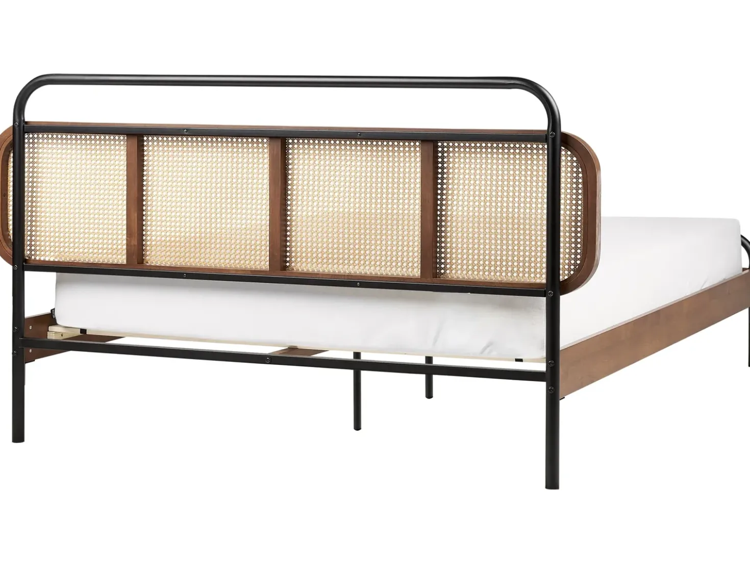 Letto Rattan BOUSSICOURT 180 x 200 cm Marrone scuro