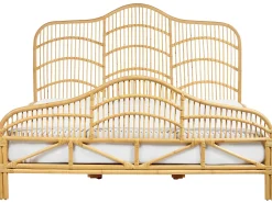Letto Rattan DOMEYROT 180 x 200 cm Marrone chiaro