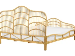 Letto Rattan DOMEYROT 180 x 200 cm Marrone chiaro