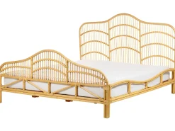 Letto Rattan DOMEYROT 180 x 200 cm Marrone chiaro