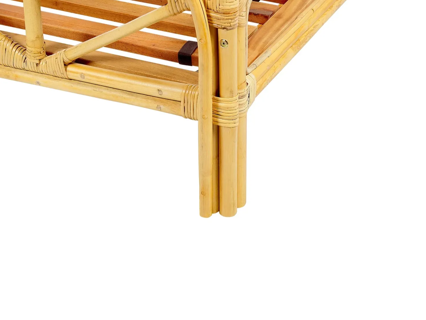 Letto Rattan FLORENTINE 180 x 200 cm Marrone chiaro