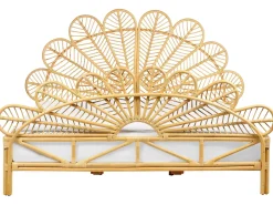 Letto Rattan FLORENTINE 180 x 200 cm Marrone chiaro