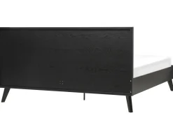 Letto Rattan MONPAZIER 180 x 200 cm Nero