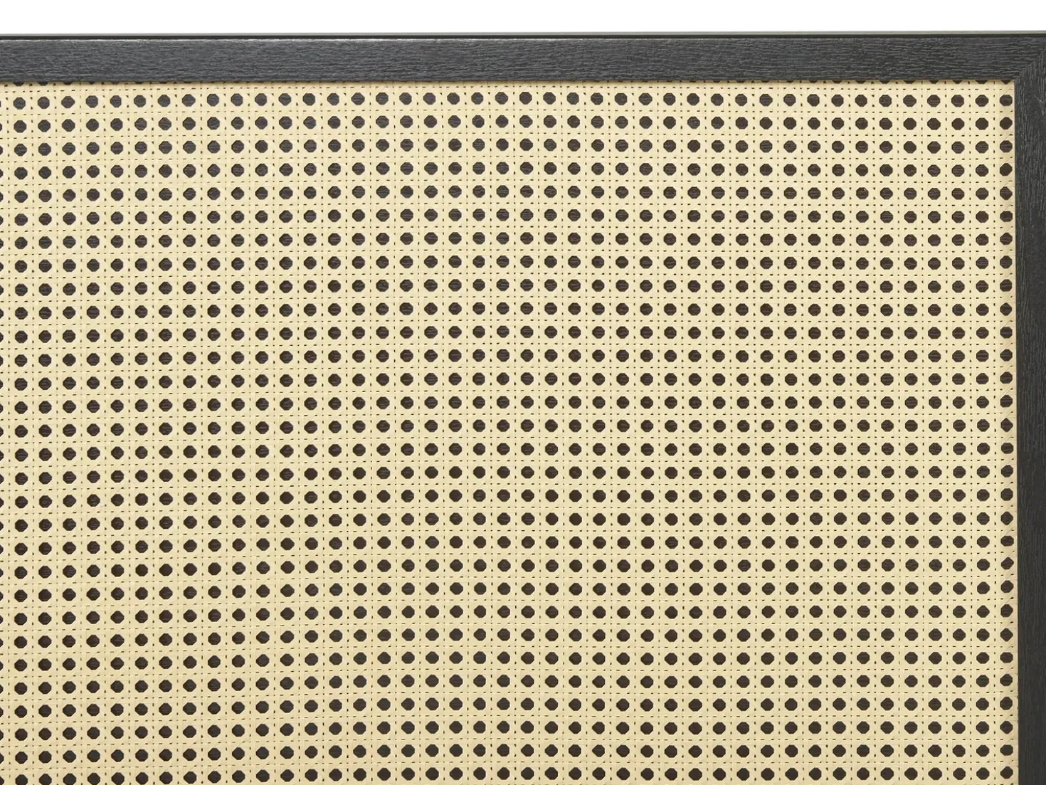 Letto Rattan MONPAZIER 180 x 200 cm Nero
