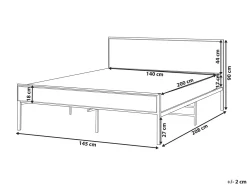Letto Rattan sintetico (PE) AVANTON 140 x 200 cm Nero