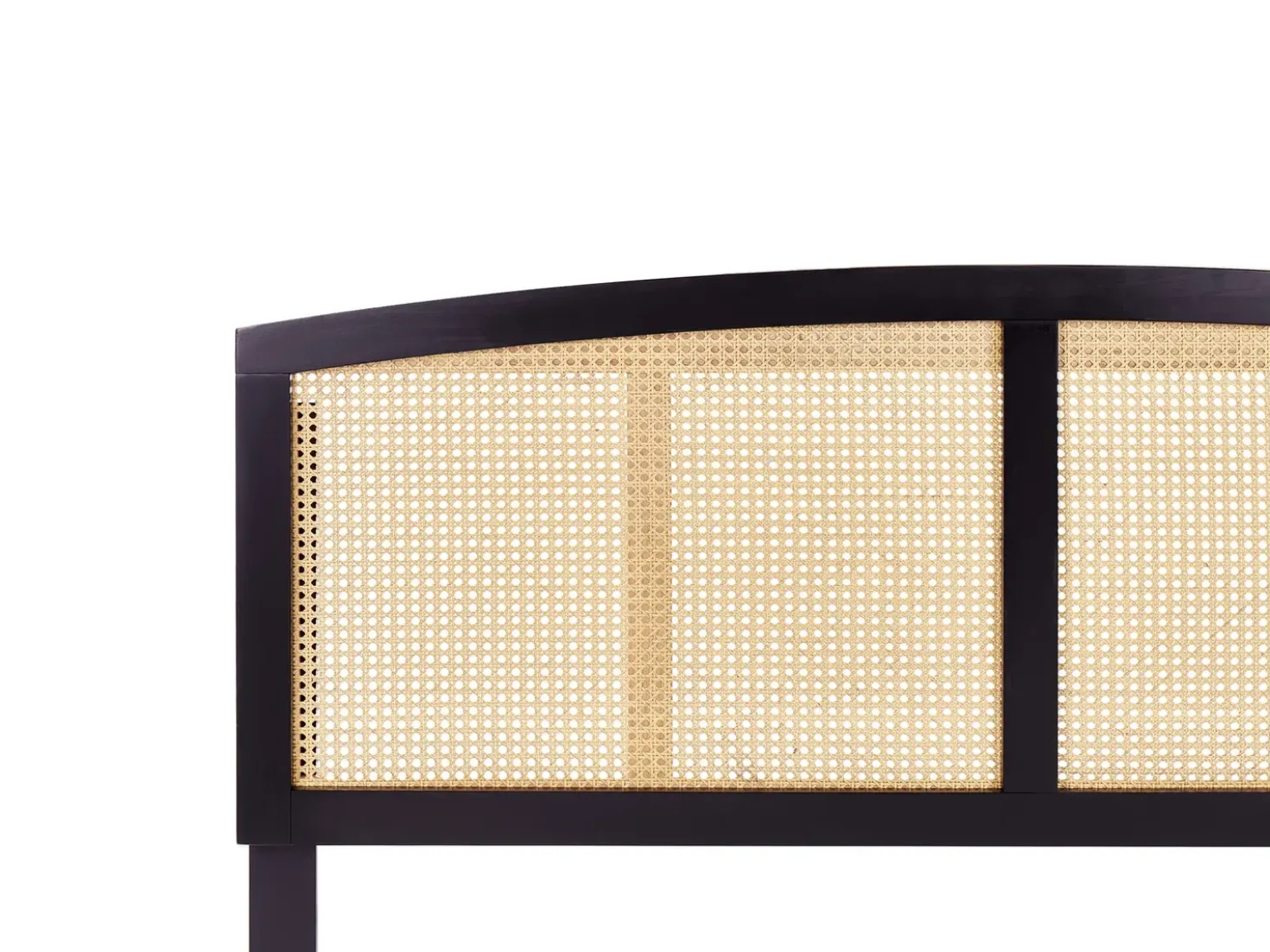 Letto Rattan VARZY 160 x 200 cm Nero