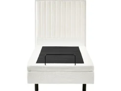 Letto regolabile Bouclé CASTELLAN 90 x 200 cm Bianco sporco
