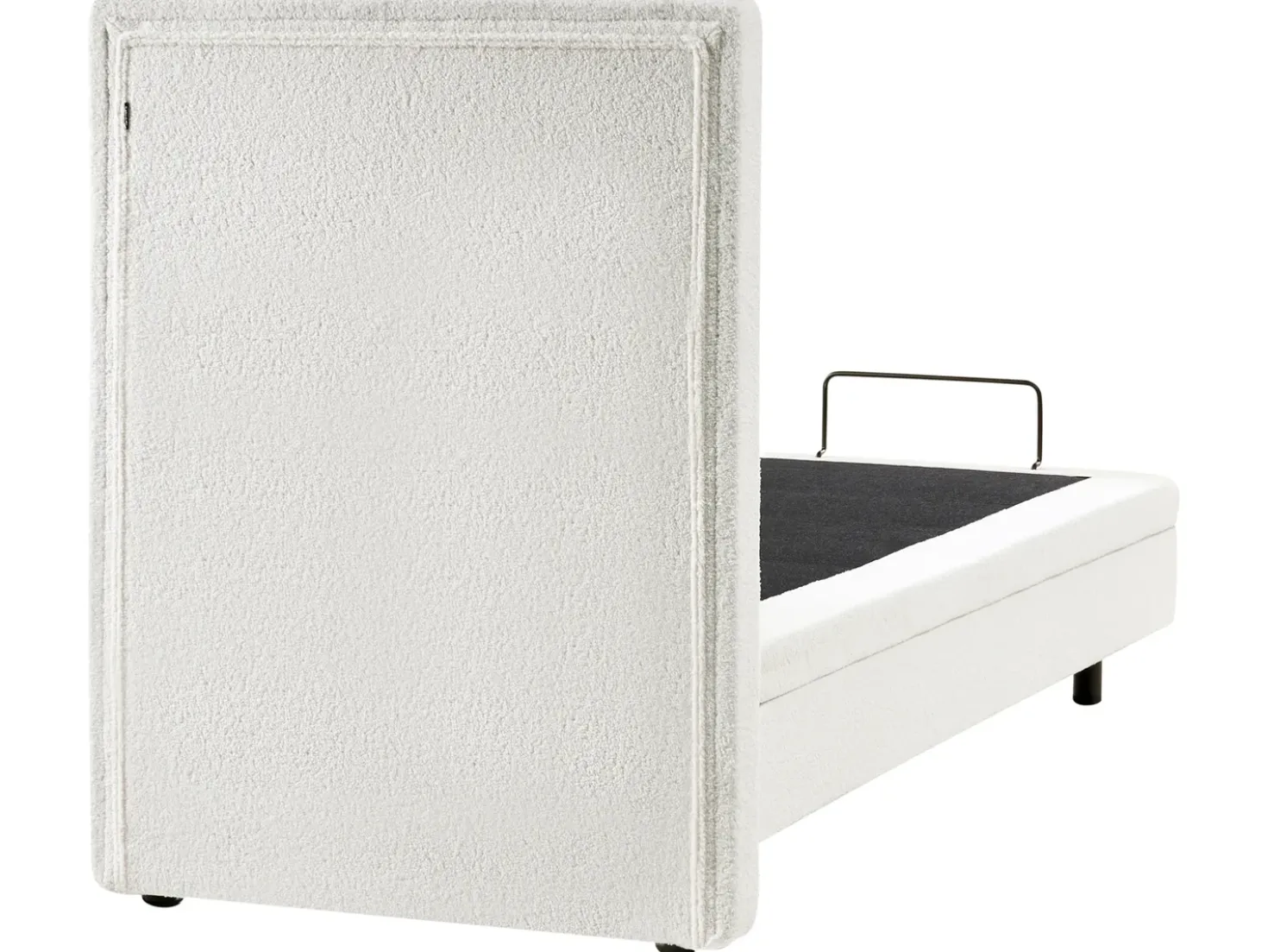 Letto regolabile Bouclé CASTELLAN 90 x 200 cm Bianco sporco