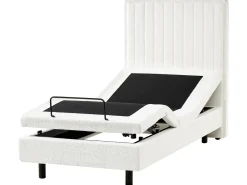 Letto regolabile Bouclé CASTELLAN 90 x 200 cm Bianco sporco