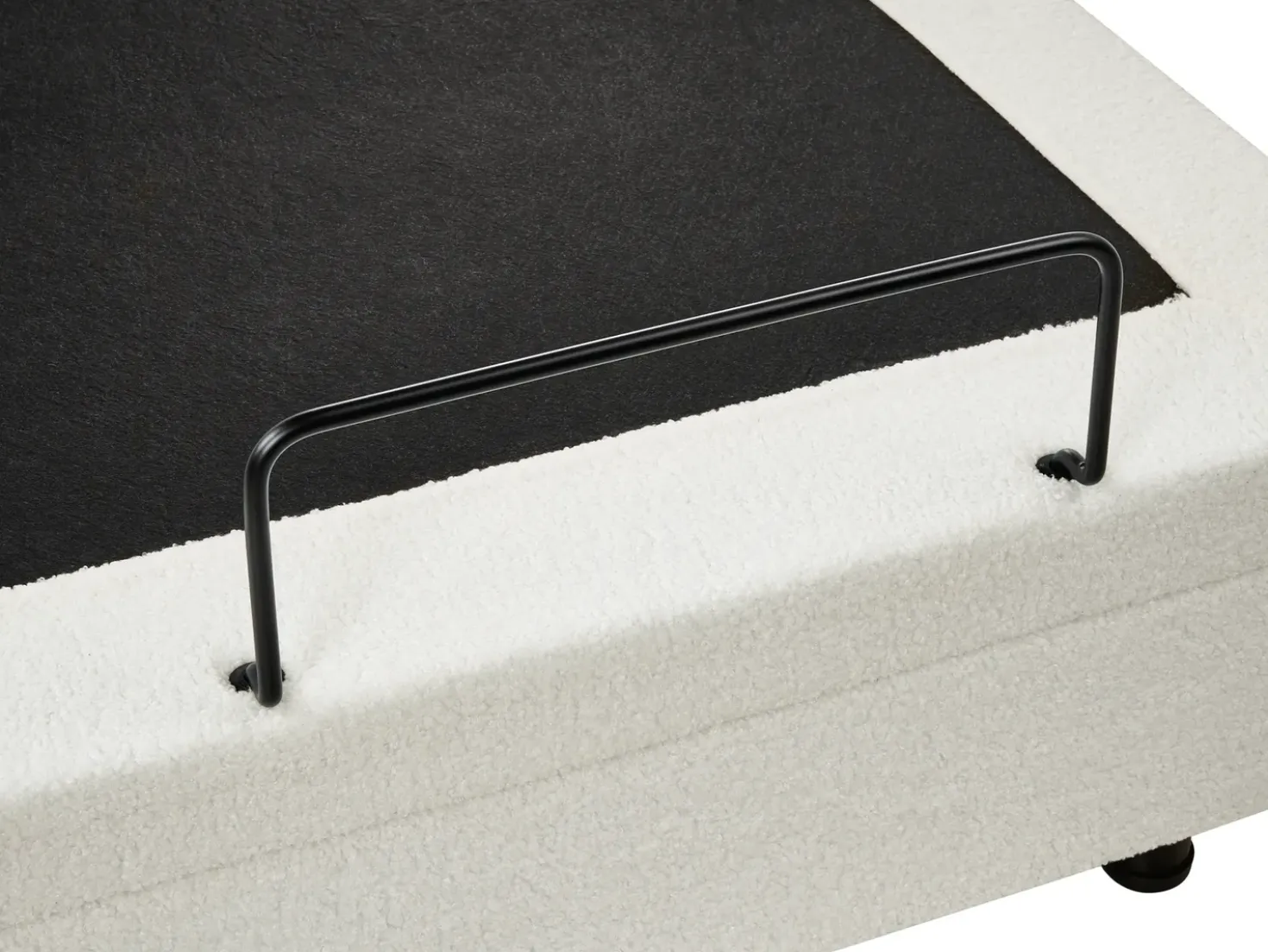 Letto regolabile Bouclé CASTELLAN 90 x 200 cm Bianco sporco