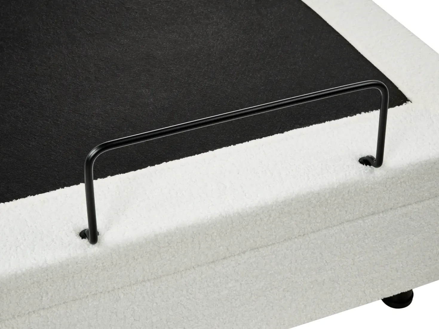 Letto regolabile Bouclé DUKE 90 x 200 cm Bianco sporco