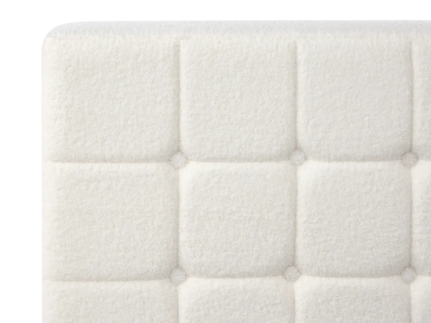 Letto regolabile Bouclé DUKE 90 x 200 cm Bianco sporco