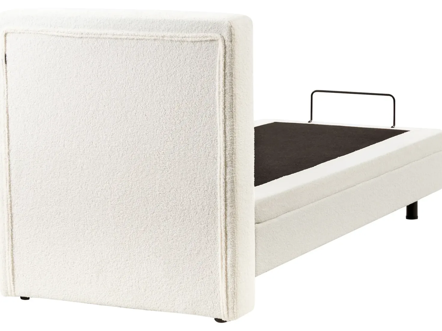 Letto regolabile Bouclé DUKE 90 x 200 cm Bianco sporco