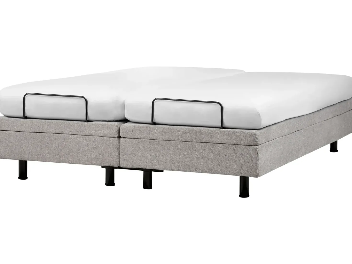 Letto regolabile senza testiera Tessuto DUKE 180 x 200 cm Grigio chiaro