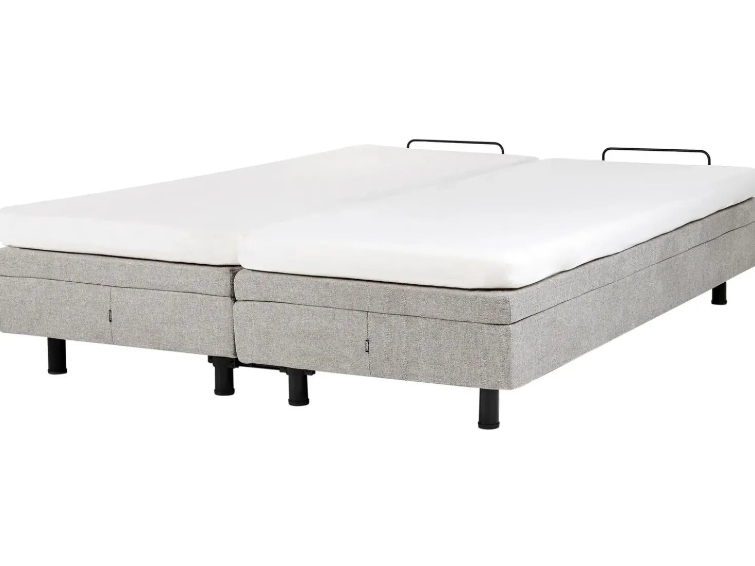 Letto regolabile senza testiera Tessuto DUKE 180 x 200 cm Grigio chiaro