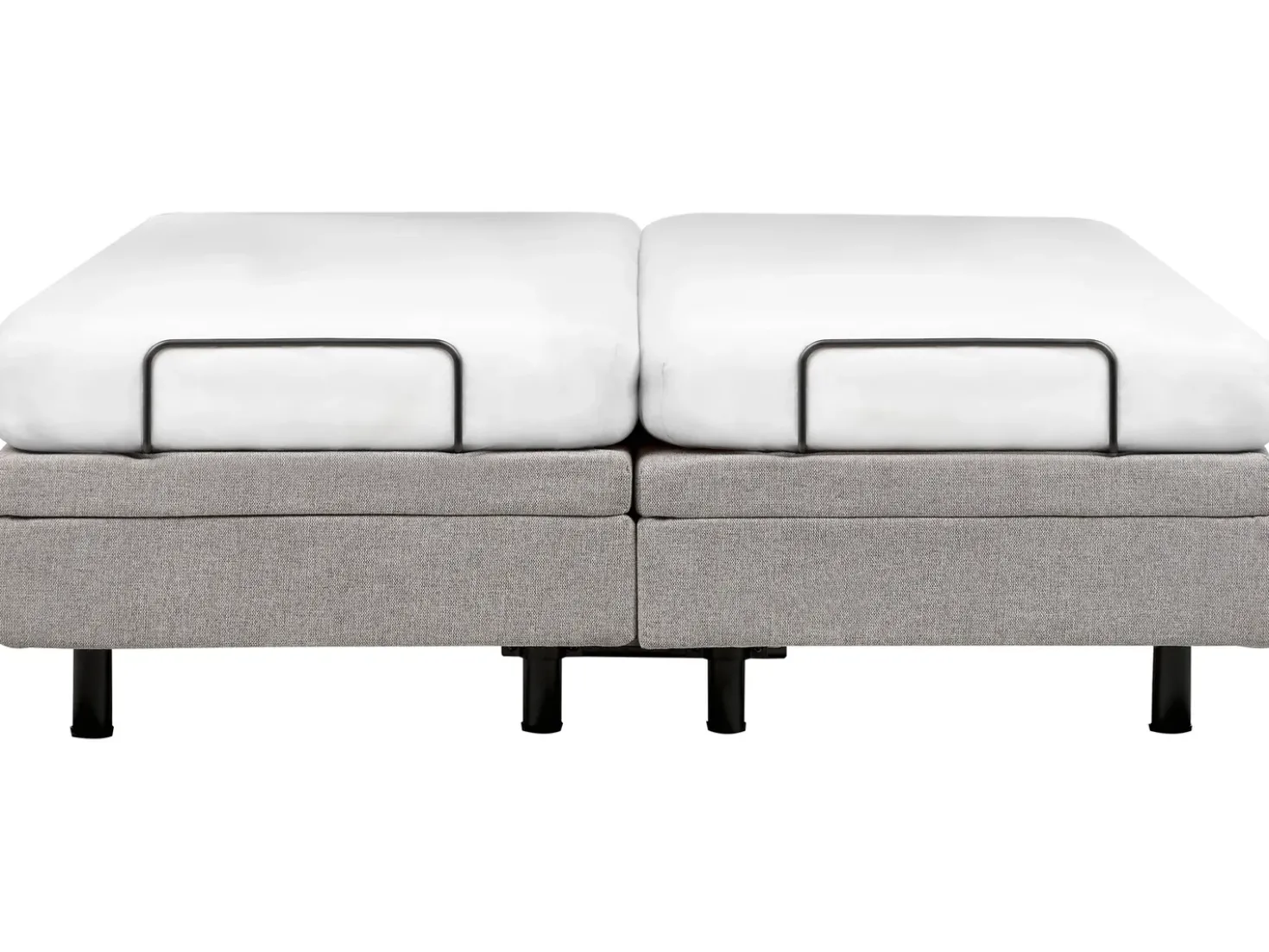 Letto regolabile senza testiera Tessuto DUKE 180 x 200 cm Grigio chiaro