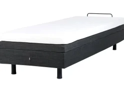 Letto regolabile senza testiera Tessuto DUKE 90 x 200 cm Grigio scuro