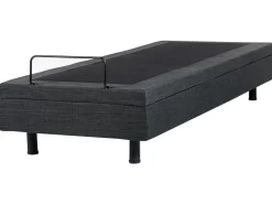 Letto regolabile senza testiera Tessuto DUKE 90 x 200 cm Grigio scuro