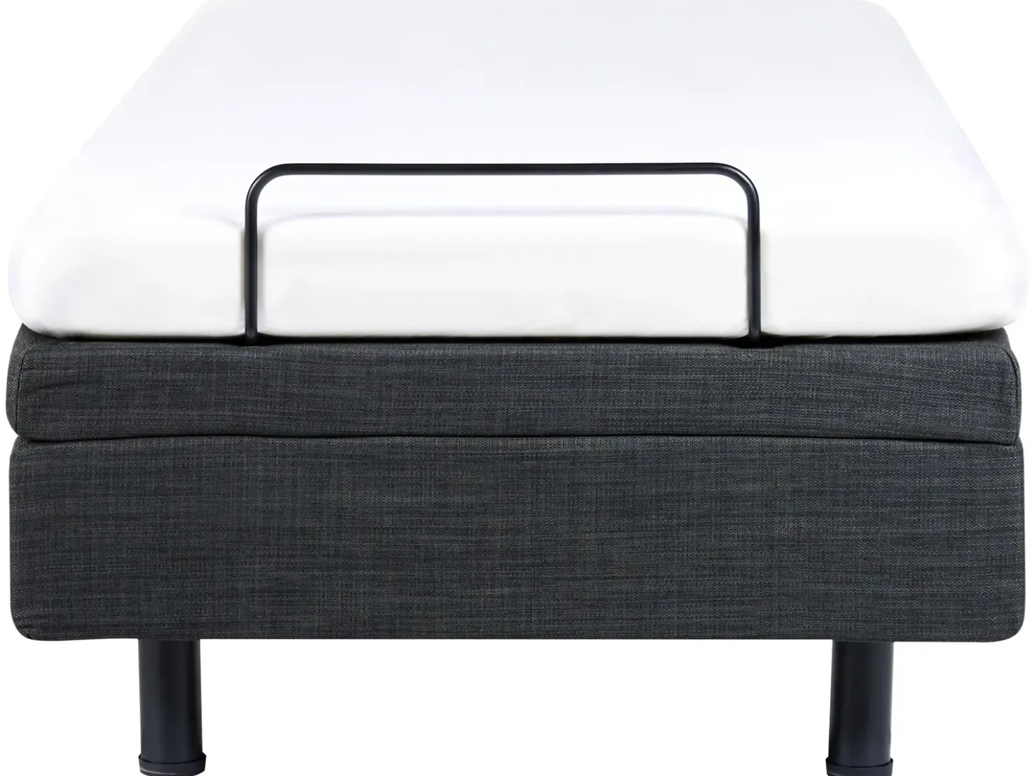 Letto regolabile senza testiera Tessuto DUKE 90 x 200 cm Grigio scuro