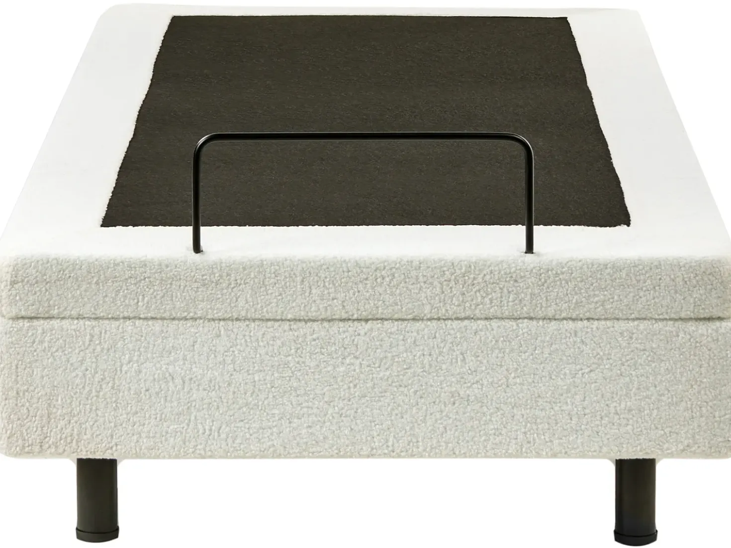 Letto regolabile senza testiera Bouclé DUKE 90 x 200 cm Bianco sporco