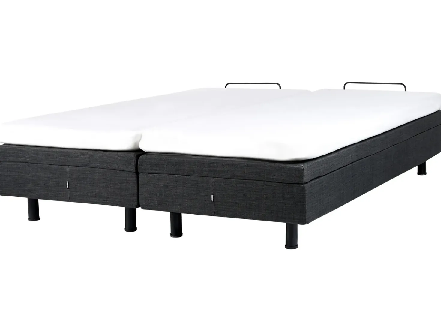 Letto regolabile senza testiera Tessuto DUKE 180 x 200 cm Grigio scuro